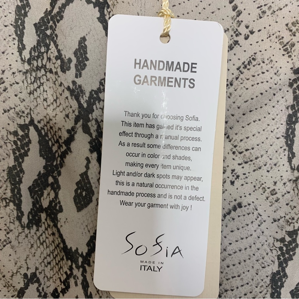Nwt Sofia Python Print Silk Tunic Made In Italy - image 2